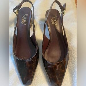 Franco Sarto Brown Slingback Heels